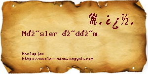 Mösler Ádám névjegykártya