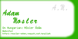 adam mosler business card