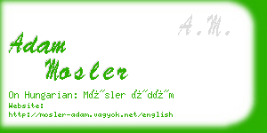 adam mosler business card